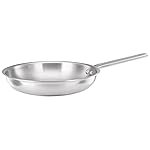 Solimo Triply Stainless Steel Frypan â 24 cm | 2.5 mm Thick Base | Even Heating | Induction & Gas Compatible | Scratch Resistant | Heavy Bottom | Non-Toxic Cookware