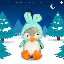 TOYMAGIC HOODIE PENGUIN PLUSH TOY|12 INCH CUTE FURRY PENGUIN SOFT TOY|