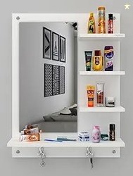 CAPTIVER BELLEZZA ENGINEERED WOOD WALL MOUNTED DRESSING TABLE MIRROR (