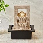 Home Centre Corsica Alpine Polyresin Zen Water Fountain with Rotating Ball – 20x17x26cm