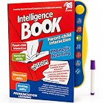 Storio Intelligence Book Sound Book for Children, English Letters & Words Learning Book, Fun Educational Toys. Activities with Numbers, Shapes Learning Book for Toddlers