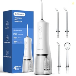 Operan Water Flossers for Teeth Cleaning Upgraded 300ml Cordless Water