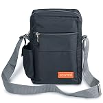 Storite 10 Inch Stylish Padded Mini Sling Crossbody Bag for Men and Women, Small Passport Travel Sling Bag With Water Bottle Pocket