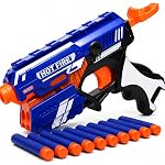 Storio Blaze Storm Hot Fire Soft Bullet Gun Toy With 10 Safe Soft Foam Bullets, Fun Target Shooting Battle Fight Game For Kids Boys (Blaze Storm- Hot Fire),Multicolor