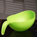 Clazkit Multi-Purpose Strainer or Washer Bowl for Rice Fruits & Vegetable Rice Bowl Color May Vary, Plastic – 10.2 x 17.5 x 24.3 Centimeters