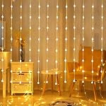 Quace 80 LED Crystal Ball Curtain Light 3×1 Meter with 8 Flashing Modes â Decorative Fairy String Light for Home, Party & Festival