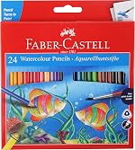 Faber-Castell Watercolor Pencils, 24 Pieces
