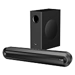 boAt Aavante 2.1 300, 40W Signature Sound, 2.1 CH w/Wired Subwoofer, Multiple Ports, EQ Modes, Remote Control, Bluetooth Sound bar, Home Theatre Soundbar Speaker (Premium Black)