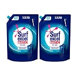 Surf Excel Matic Top Load Liquid Detergent 3.2 L Refill, Designed for Tough Stain Removal on Laundry in Washing Machines – Mega Pack (Pack of 2)