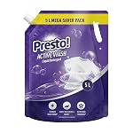 Presto! Active Wash Liquid Detergent Refill Pack 5L | Floral Scent | Powerful Stain Removal for Machine Wash