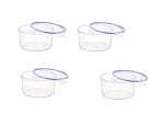 Aristo Lock & Fresh 110 Plastic Storage Container Set of 4-1300 ML,Transparent Clear, LARGE