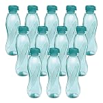 MILTON Oscar 1000 Water Bottle 1 Litre each, set of 6, Blue I PET Food Grade I BPA Free, Leak Proof I Wide Mouth, Easy To Clean I Fridge Bottles for Home, Office, Gym