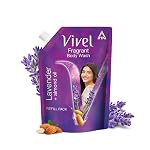 Vivel Fragrant Body Wash, Lavender & Almond Oil Shower Gel, 1300ml Supersaver XL Refill Pouch, Moisturizing Bodywash, Soft & Smooth Skin, Effective Cleansing, For Women & Men
