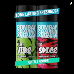 BOMBAY SHAVING COMPANY Red Spice & Black Vibe 150ml x 2 Combo Deo...mo