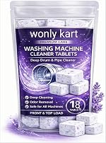 Washing Machine Cleaner Tablets (18Tablets) | Drum & Pipe Deep Cleaner | Lavender Scent | Removes Odour, Limescale & Residue | For Front Load & Top Load Fully Automatic Washing Machines