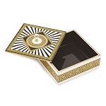 ATTRO Elegant Spiral Black Designer Wooden Square Multipurpose Box with Lid for Kitchen Storage, Chapati Box, Chocolate Box