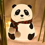 DesidiyaÂ® Panda Touch Silicone Lamp Rechargeable Multicolor Night Light for Kids, Girls & Boys | Cute Close-Eye Panda Design | Bedside Room Decor