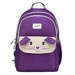 F Gear Bunny Dark Purple 22L School Backpack|Premium & Soft Touch|Unisex Kids School Bag with Two Spacious Compartments and Front Pocket, with Bottle Holder|Ideal for School, Daily Use & Travel