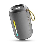 boAt Stone 352 Pro/Stone 358 Pro w/ 14W Signature Sound, Up to 12 Hours Playback, RGB LEDs, TWS Feature, Built-in Mic, BTv5.3, Free Music Streaming on JioSaavn Bluetooth Speaker (Groovy Grey)