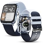 Fire-Boltt Ninja Phantom Smart Watch 1.83â Display, Transparent Clear Body Design, Bluetooth Calling, 120+ Sports Modes, Voice Assistant, AI Outfit Watch Face Smartwatch for Men & Women Stealth Navy