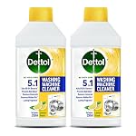 Dettol 5 in 1 Washing Machine Cleaner & Descaling Liquid for top load and front load| Lemon 250ml | Removes Limescale, Dirt and Bad odour | Kills 99.9%* Bacteria | Pack of 2