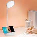 Gesto Plastic LED Study Lamp Rechargeable,Table Lamp for Study Room,Desk Lamp Light with 3 Brightness Levels,Portable USB Table Light,Study Table Lamp for Students,Reading & Work at Home,White