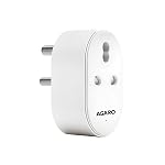 AGARO Regency 16A Wi-Fi Smart Plug with Energy Monitoring & App Control, Compatible with Alexa & Google Assistant, Voice Control for Geyser, AC & Other Heavy Appliances, Timer & Scheduling, White