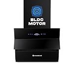 Wonderchef Ultra Slant 60cm Filterless Auto-clean Kitchen Chimney with Oil Collector, BLDC Motor, Suction 2000 m3/hr, Motion Sensor + Touch Control, 15-Yr Warranty on Motor & 5-Yr Comprehensive, Black