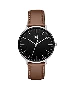 MVMT Leather Legacy Slim Analog Black Dial Men Watch-28000210-D, Brown Band