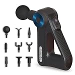 Lifelong Gun Massager for Pain Relief with 9 Massage Heads Massage Gun Machine for Full Body – Gun Massager Rechargeable with 9 Speed Levels & Easy-Grip Handle for Muscle Massage of Back, Neck, Shoulder, Hand, Foot & Leg