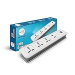 Wipro USB Extension Cord with 2 mtr Cord Length | 3 Universal Socket and 2 USB Port Spike Guard | Child Safety | Auto Cutoff | Fire Resistant, Pack of 1