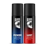 Beardo Power & Lust Perfume Body Spray (Set of 2) Get compliments with Long lasting Fougere, Aromatic Deodorant Brand | Christmas gift for men | Gift For Friends | Gift for Men