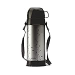 Milton Eiffel 1000 Vacuum Insulated Thermos Flask with Strap to Carry, 910 ml, Long Hours Hot & Cold Water Bottle for Office, Hiking, Trekking, Travel, Black