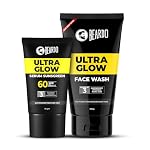 Beardo Glow Mode on Kit | Ultra Glow Serum Sunscreen & Facewash | Hydrated and Refreshing | Brightening and Glowing Skin |Deep Cleansing & Nourishment | Suitable for All Skin Types – Set of 2