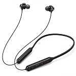 Bouncefit Bluetooth Wireless Mangentic On/Off Neckband, 40 Hours Battery, Fast Charge, IPX7, Low Latency, in Ear Bluetooth Neckband with Mic Earphones (Black) BB