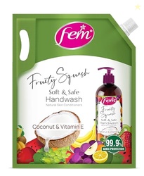 DABUR Fem Fruity Squash Soft & Safe Handwash - 1500Ml | Germ Protectio