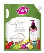DABUR Fem Fruity Squash Soft & Safe Handwash – 1500Ml | Germ Protection | Enriched With Goodness Of Coconut Milk & Vitamin E | Long Lasting Fragrance