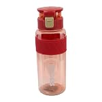 Attro Active Sports 1000ml Water Bottle with Flip Top Lid & Easy to Carry Handle ML Marking Mention for Daily Water Intake BPA Free Leak Proof – Red