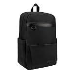 F Gear Berlin Black 21L Premium Soft Touch Laptop Backpack | Fits 17â Laptop | Lightweight with Tablet Sleeve, 1 spacious compartment, 2 Pockets & Luggage Strap | Water-Resistant | Office & College
