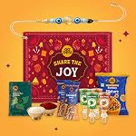GO DESi Rakhi Set For Brother – 12 Items | Share the Joy Gift Box | Evil Eye Stone Rakhi by Japam | DESi POPz: Tangy Imli, Real Aam, Kaccha Aam | Choco Meetha Paan | Coconut Barfi | Bombay Bhel | Roli Chawal Set | Rakhi For Brother And Bhabhi| Gifts for R