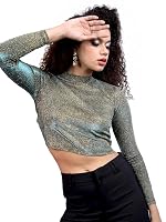 Tokyo Talkies Women’s Long Sleeves High Neck Solid Tops | Stylish