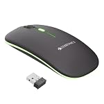 Zebronics Wireless Mouse, Dual Mode 2.4GHz + BT, Up to 1600 DPI, USB Nano Receiver, Lightweight Design, Multicolor LED Lights, Rechargeable Battery (Blanc, Grey)