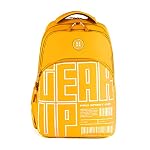 Gear Arise 40L Large Water Resistant School Bag With Sternum Strap/Casual Standard 4 Compartment Backpack/Daypack/College Bag For Boys/Girls/Men/Women (Yellow)