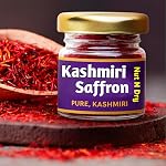 Nut N Dry Original Kashmiri Saffron | Direct From kashmir | Premium Mongra Kesar Threads | 100% Pure Natural Zafran | Strong Aroma & Rich Color | For Milk, Kheer, Biryani & Skincare , saffron, kesir , (1 g (Pack Of 1))