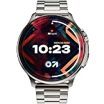 GOBOULT Crown R Pro Smart Watch 1.43”HD AMOLED, Working Crown, Zinc Alloy Frame, 600 Nits Brightness, AI Voice Assistant, SpO2 Monitoring, 120+ Sports Mode (Chrome)