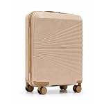 Police Origine Cabin Trolley | 65L Capacity TSA Lock 8 Smooth 360Â° Spinner Wheels Telescopic Handle PP Hard Shell | Lightweight 20″ Cabin Luggage for Travel & Weekend Trips (Beige/TAN) (Baby pink/Tan)