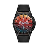 Diesel Leather Analog Black Dial Men Watch-Dz4658, Black Band
