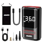 AGARO Galaxy Portable Tyre Inflator for Cars, Bikes, Bicycles & Balls, 150 PSI Pressure, 2 X 2000mAh Battery, Digital Display, Pressure Detection, Auto Cut-Off, Type-C Charging, SOS Modes