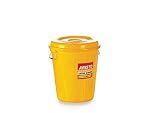 Aristo Plastic Storage Bucket 32 L,Yellow (1 Piece), (39(D) x 44)