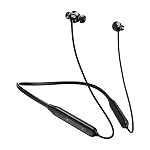 pTron Tangent Rush w/ 50Hrs Playtime, Pristine Sound, Dual-Device Pairing, Bluetooth 5.4 Wireless in-Ear Earphones with Mic, Voice Assistant, Type-C Fast Charging & IPX5 Water Resistant (Jet Black)